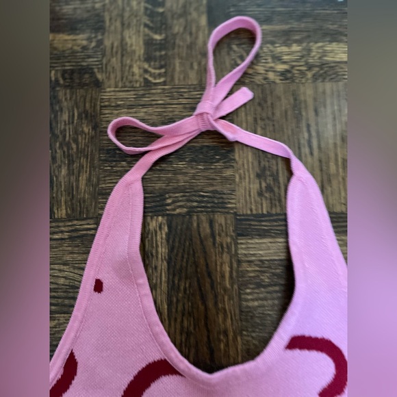 VRG GIRL Knit Halter Dress in Pink - Picture 12 of 13